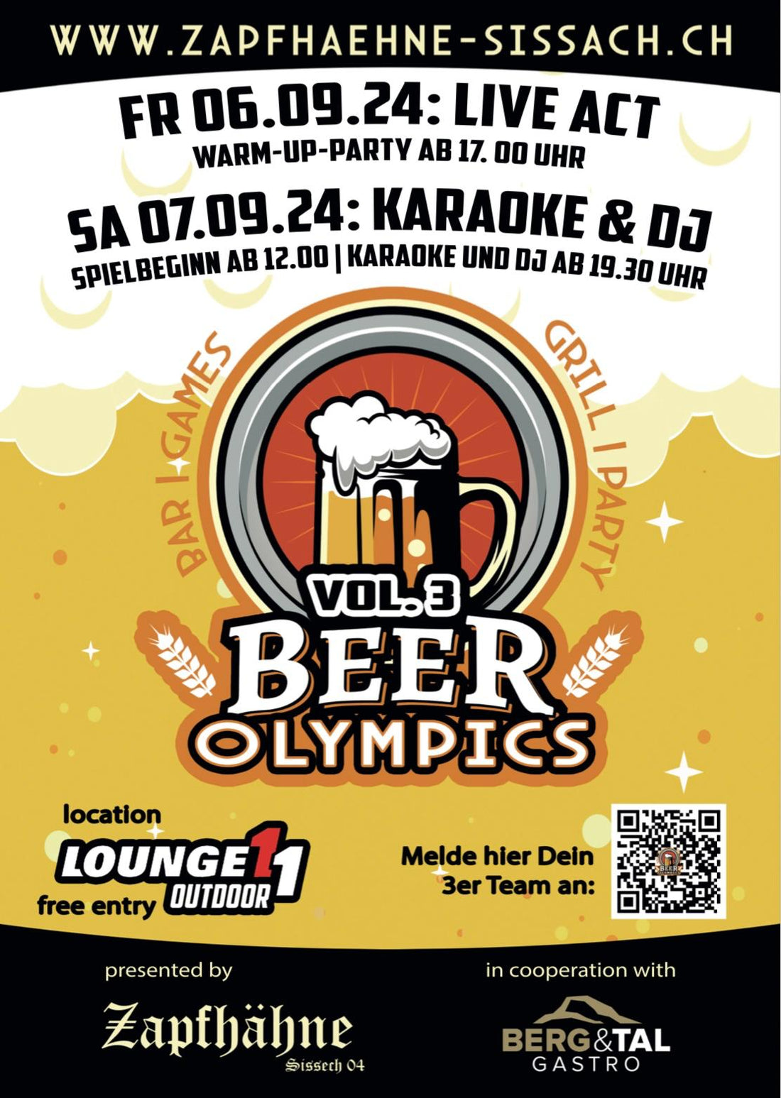 Die Locals an der Bierolympiade