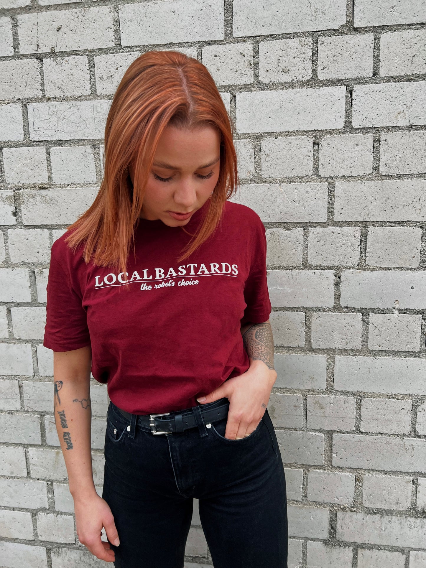 T-Shirt - "the classic" - bordeauxrot